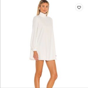 Amanda Uprichard Large Long Sleeve Fleurette Dress in Ivory